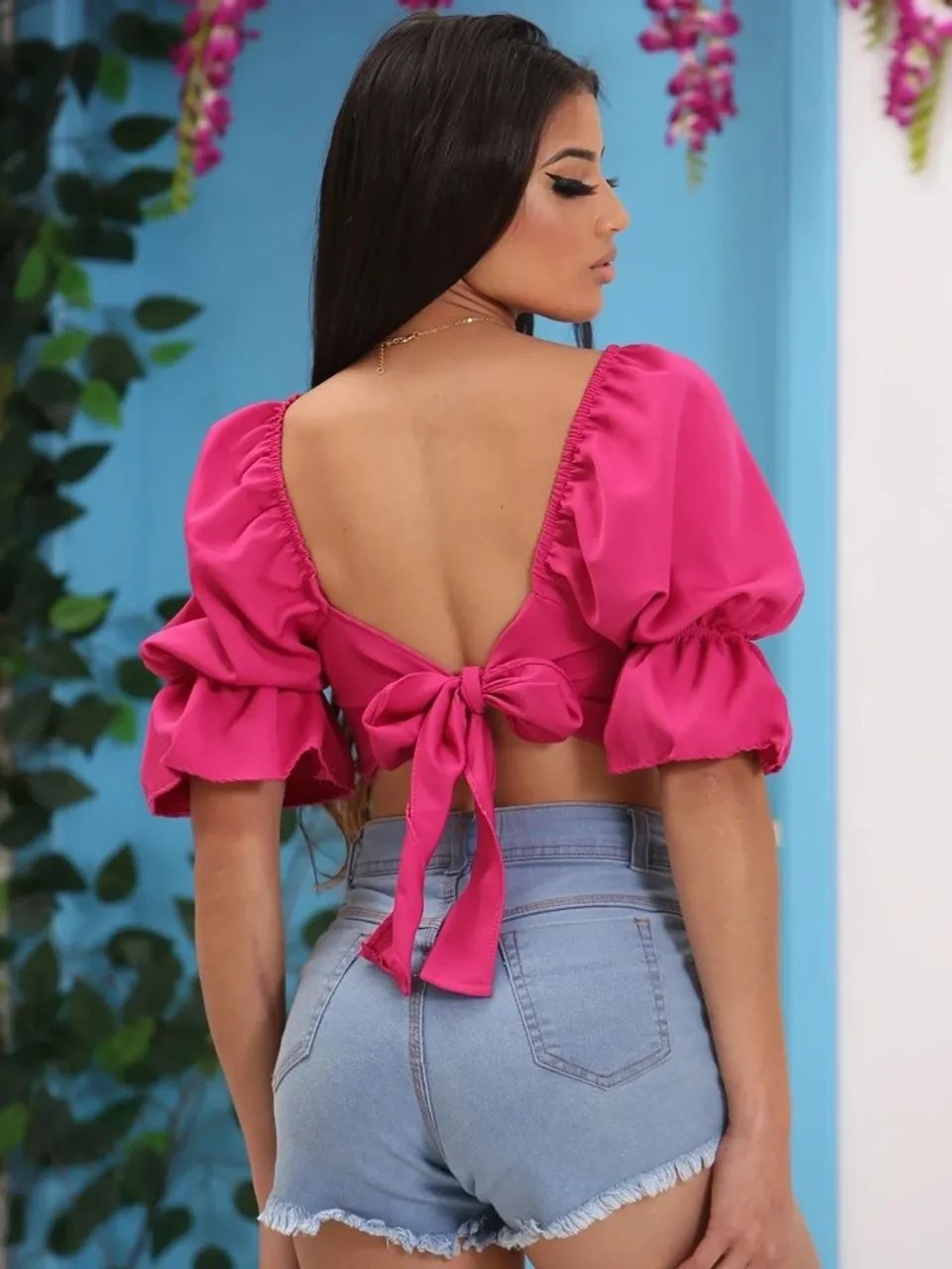 Top blusa de manga bufante  - Foto 2