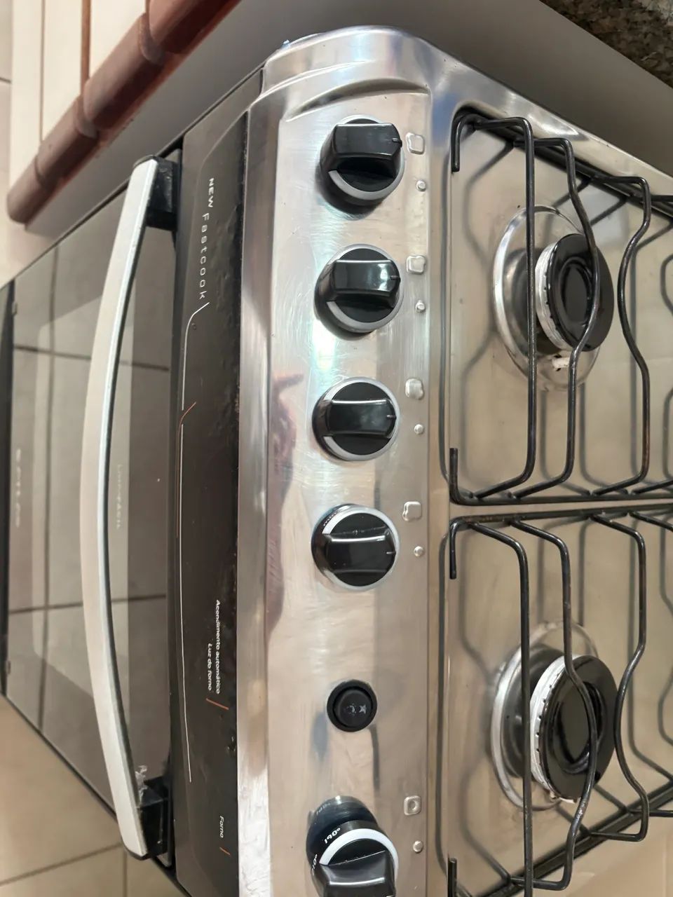 Fogão Atlas New Fastcook 4 Bocas Preto - Bivolt - Foto 3