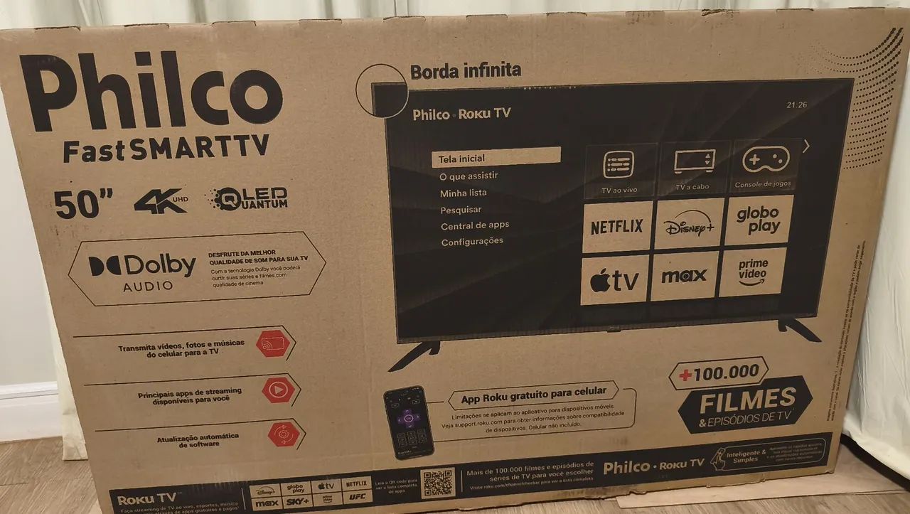 TV PHILCO 50 POLEGADAS (NA CAIXA) - Foto 3