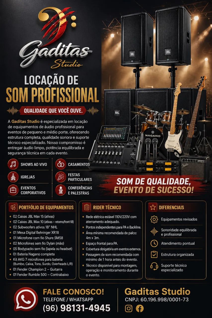 Aluguel de som para eventos 