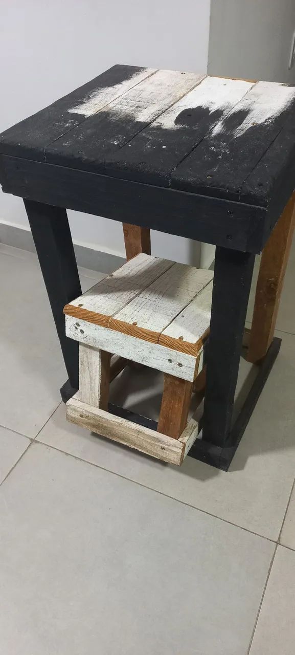 Conjunto banquetas rústicas que servem de apoio como escada doméstica  - Foto 5