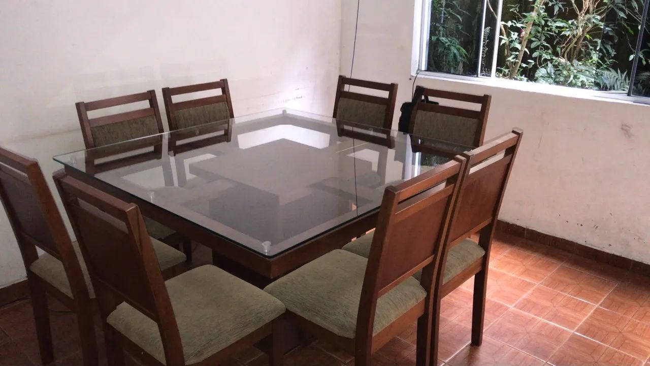 Mesa de vidro de 8 lugares  - Foto 2