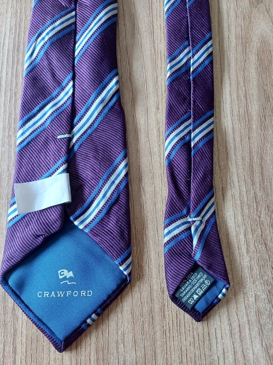 Gravata listrada roxo e cinza. Crawford. - Foto 3