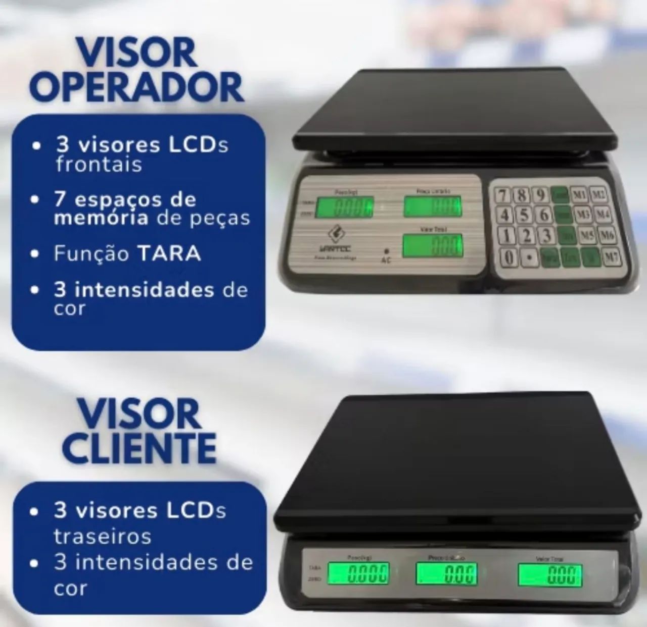 Balança digital 40 kg Black Style com bateria  - Foto 2