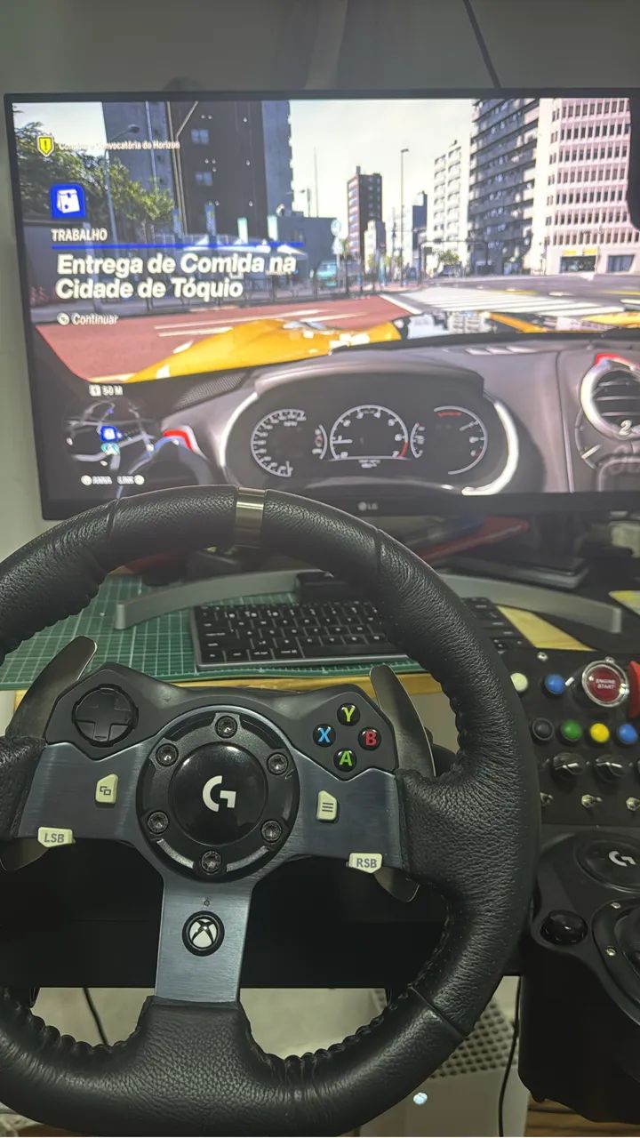 Volante logitec G29 completo, com marcha e cockpit - Foto 3