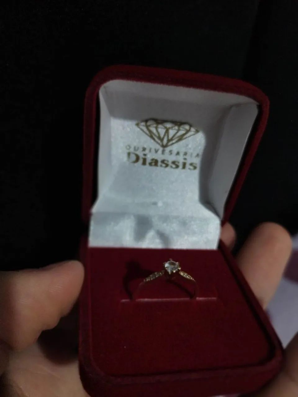 Anel solitário Ouro 18k tamanho 15 - Foto 2