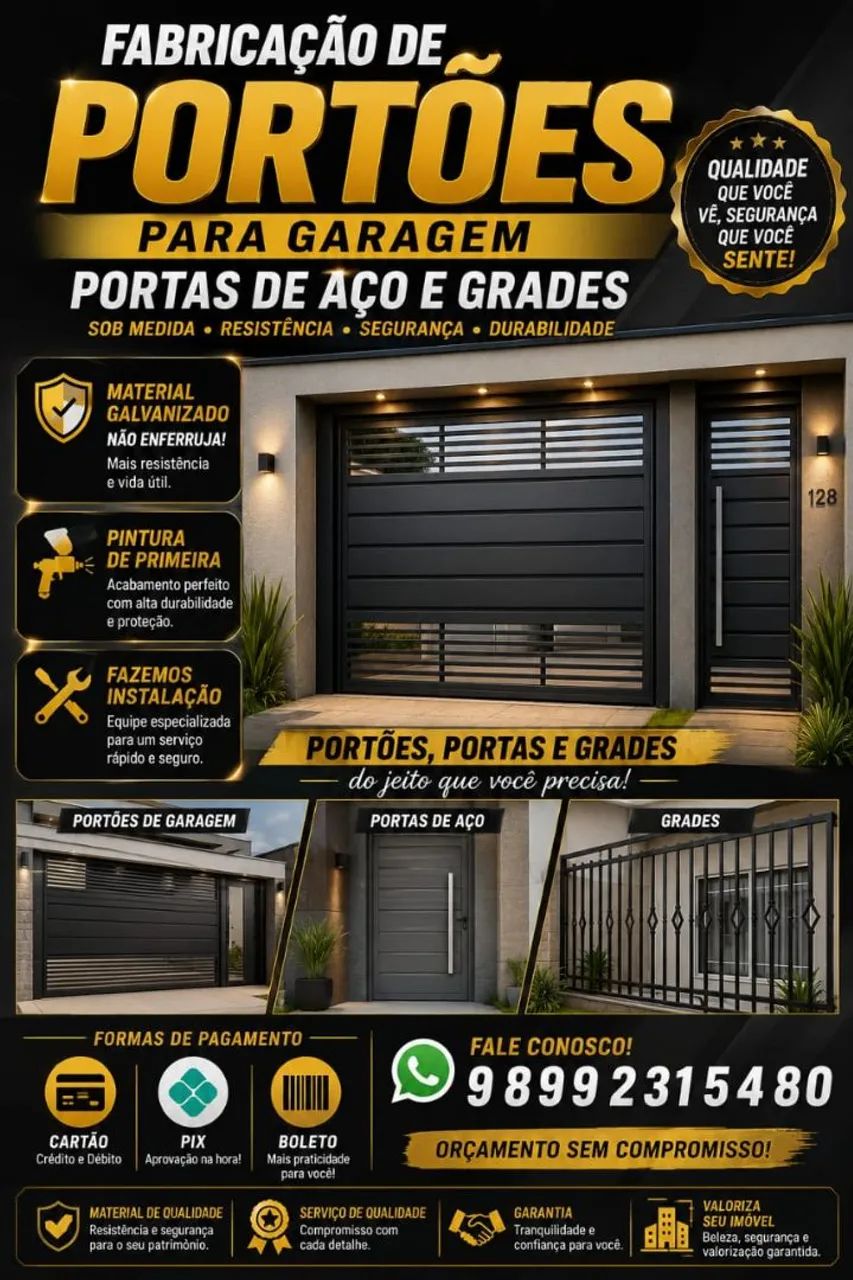 Fabricamos portãos 