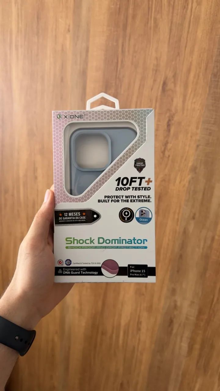 Capinha X one Iphone 15 pro max Azul bebê 