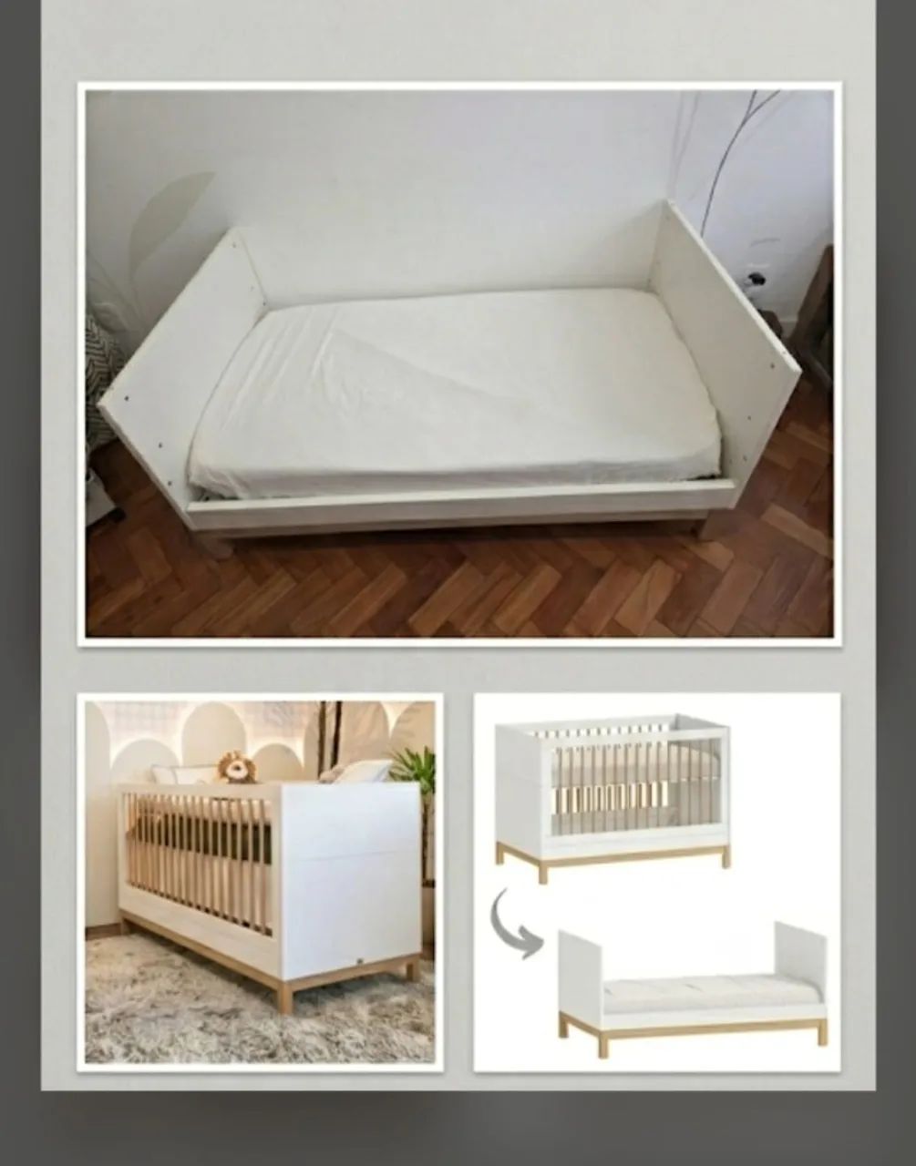 Berço Mini Cama Cozy Quater (com colchão)