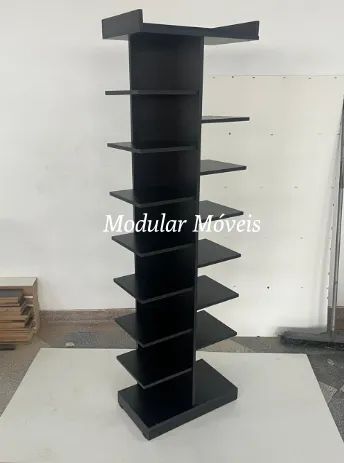 Sapateira Escada 220cm MDF Preto
