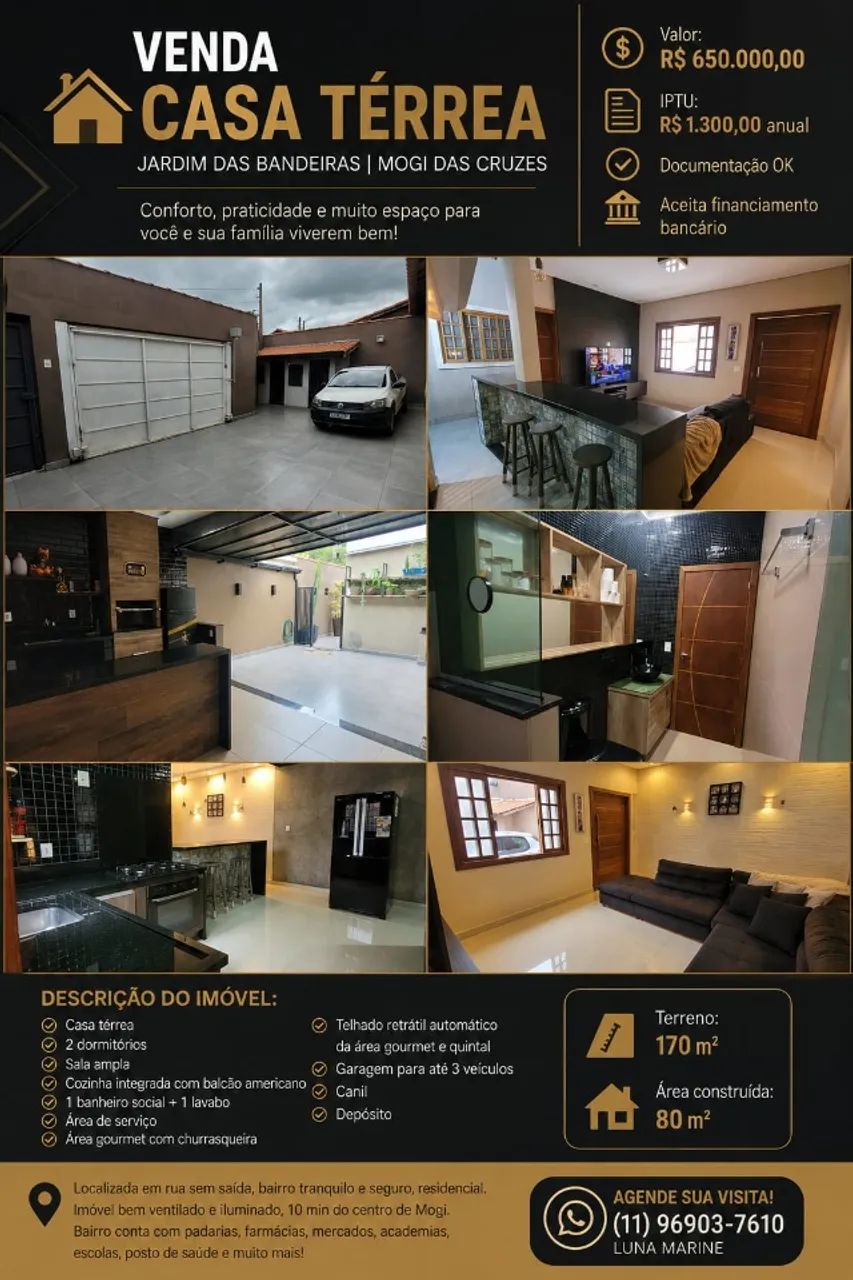 Casa térrea a venda em Mogi das Cruzes