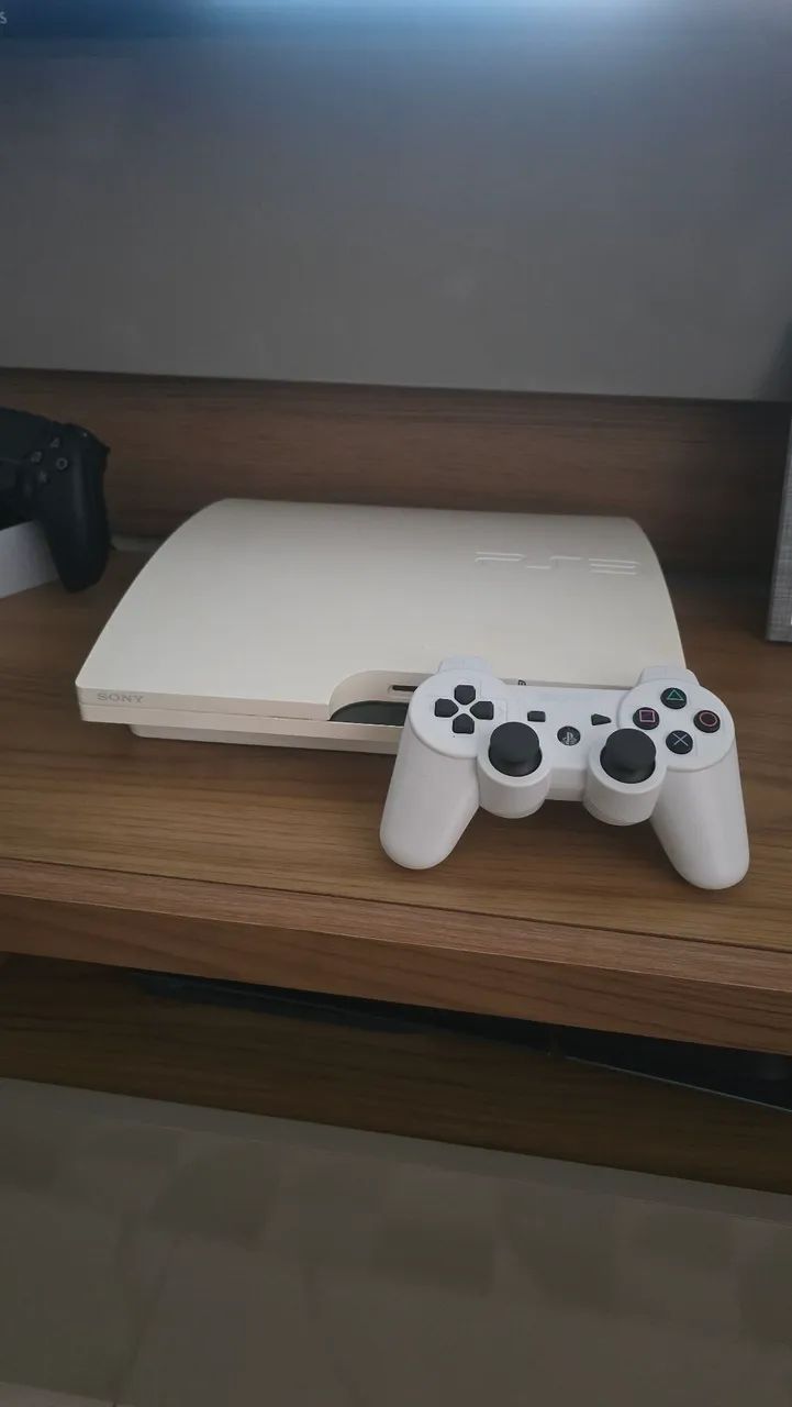 Ps3 slim branco 1 tera  - Foto 3