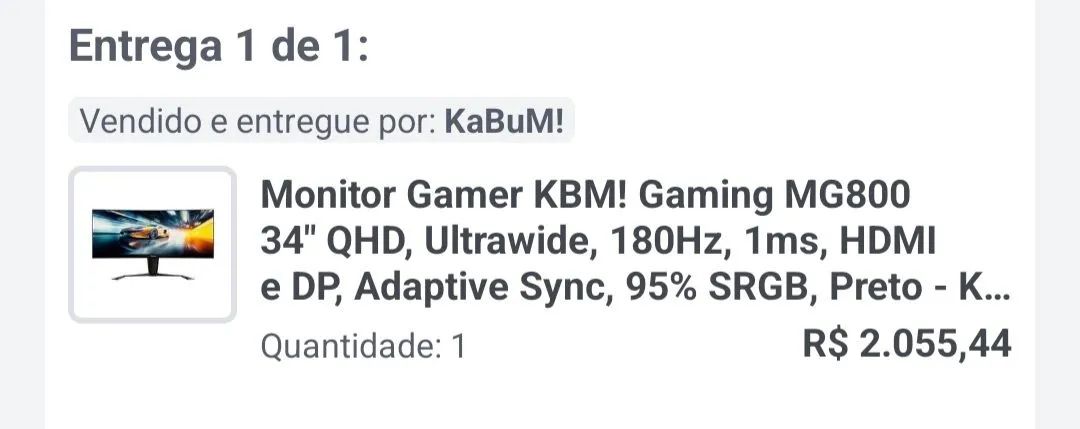 Vendo Monitor ultrawide 34 polegadas 180hz