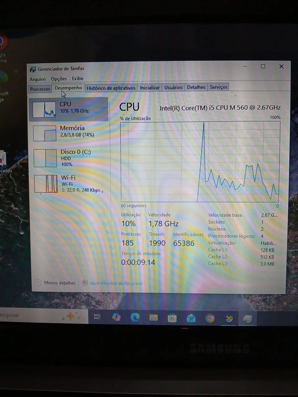 Notebook Samsung RV410 - Intel Core i5 - 4GB RAM - HD 500GB