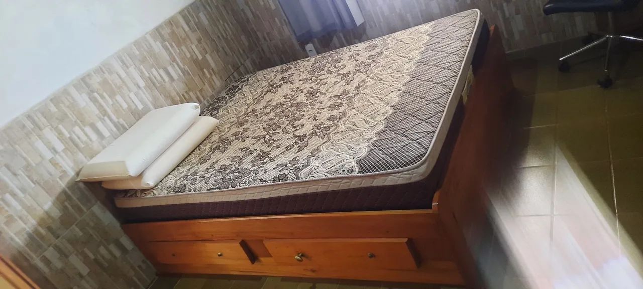 Cama Casal Madeira com 4 gavetas - Foto 3