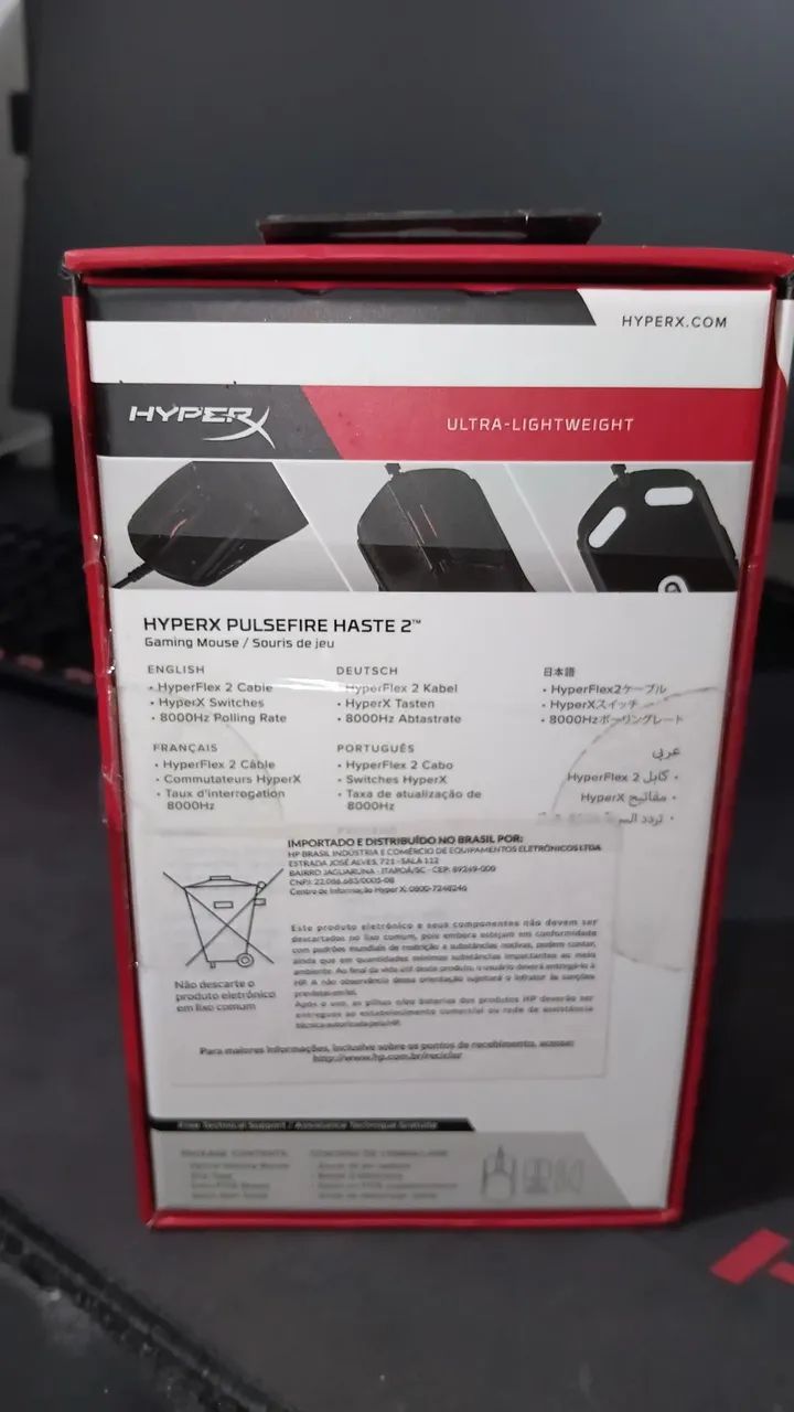 Mouse Hyperx Pulsifire Haste 2 RGB 8K - Foto 2