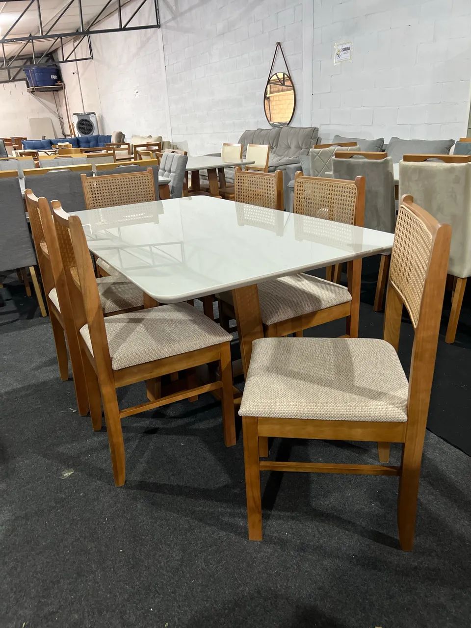 Mesa de Jantar 160x80 Com 6 Cadeiras telinha - Foto 3