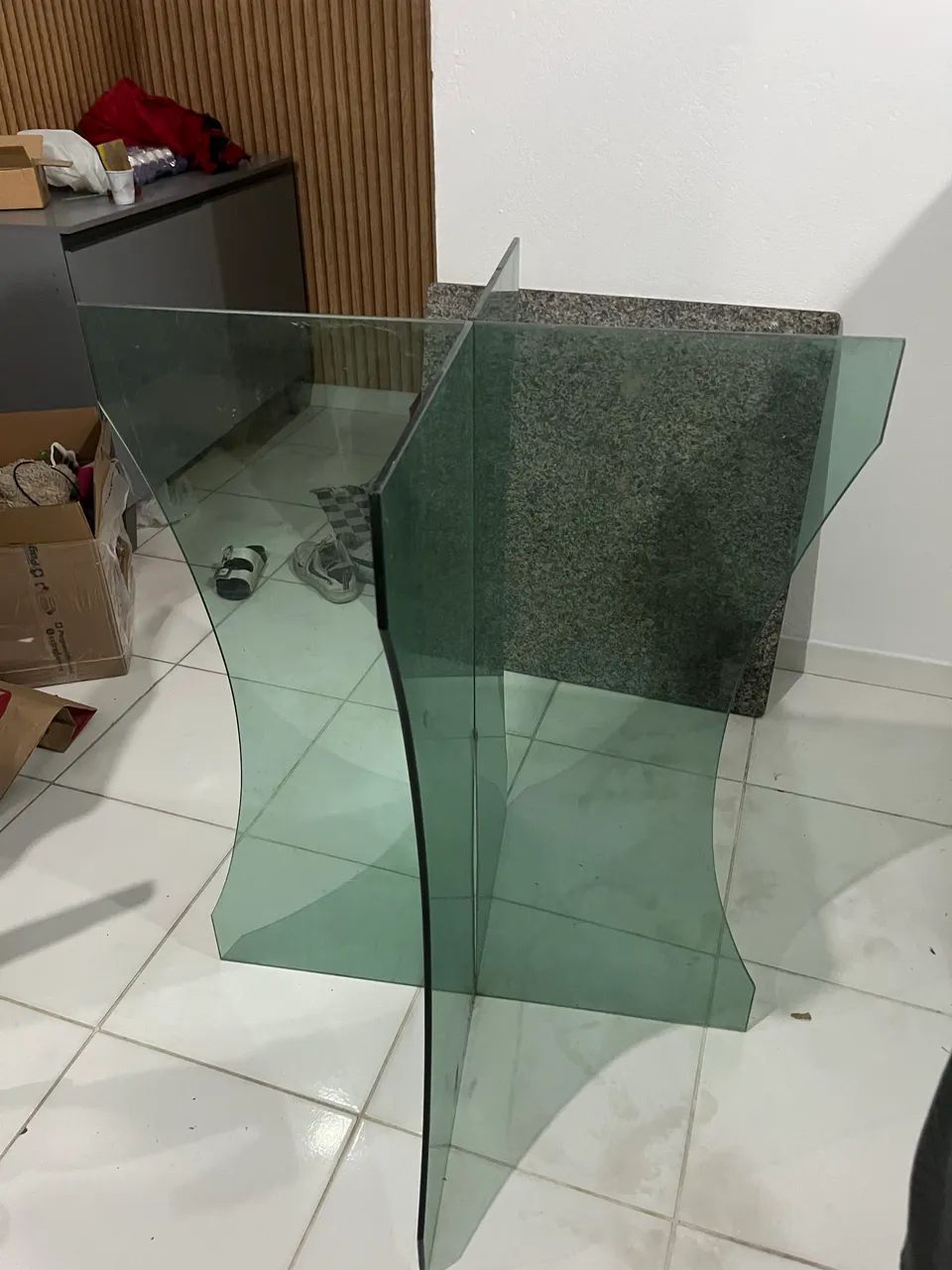 Vendo pé de mesa de vidro 