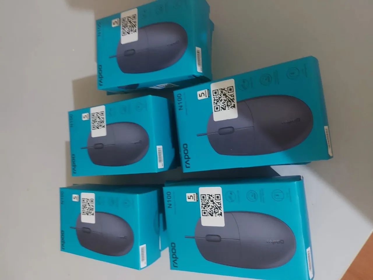 10 Mouses N100 Rapoo com 1600dpi - Foto 2