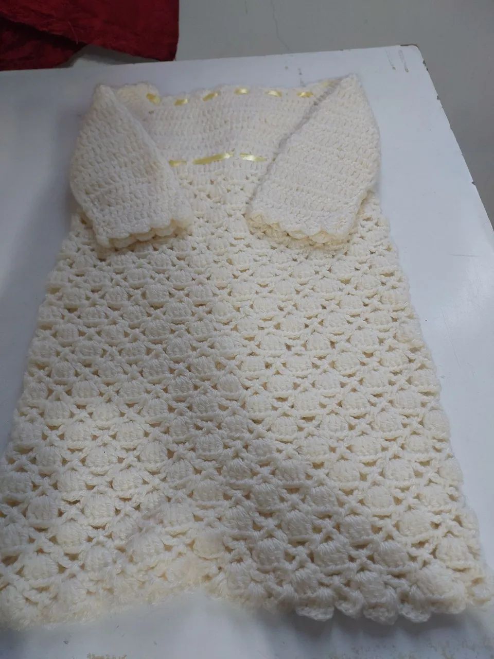 Conjunto bebê  em crochê feito a mão  - Foto 4