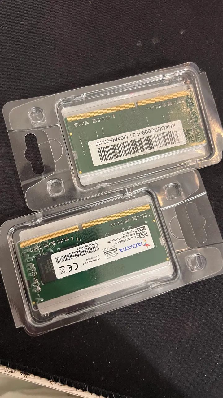 2x Memória Notebook DDR4 4GB