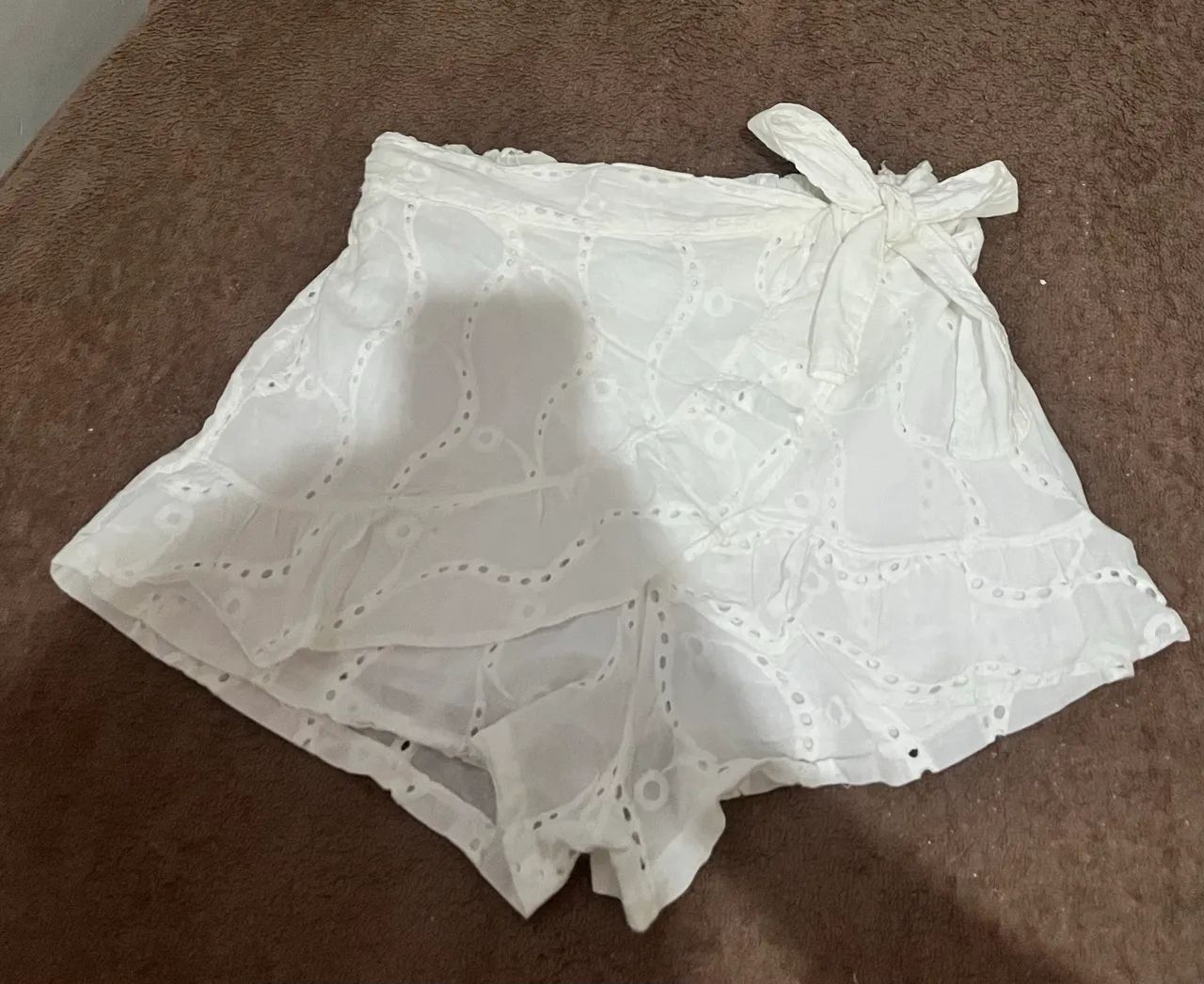 Short branco Cássia bordada - Foto 2