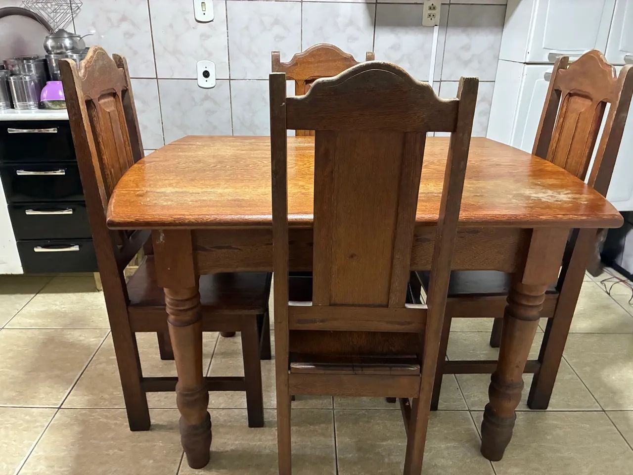 Mesa com cadeiras 4 lugares de Angelim  - Foto 2