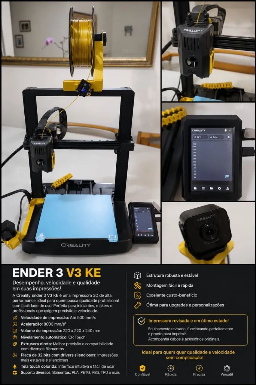 Vendo ou troco impressora 3d Ender 3 V3 KE