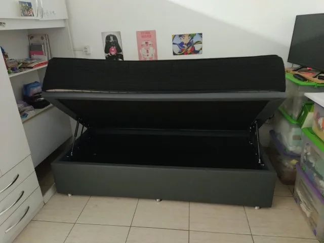 Cama box baú e colchão ortobom pró força 100% espuma - Foto 2