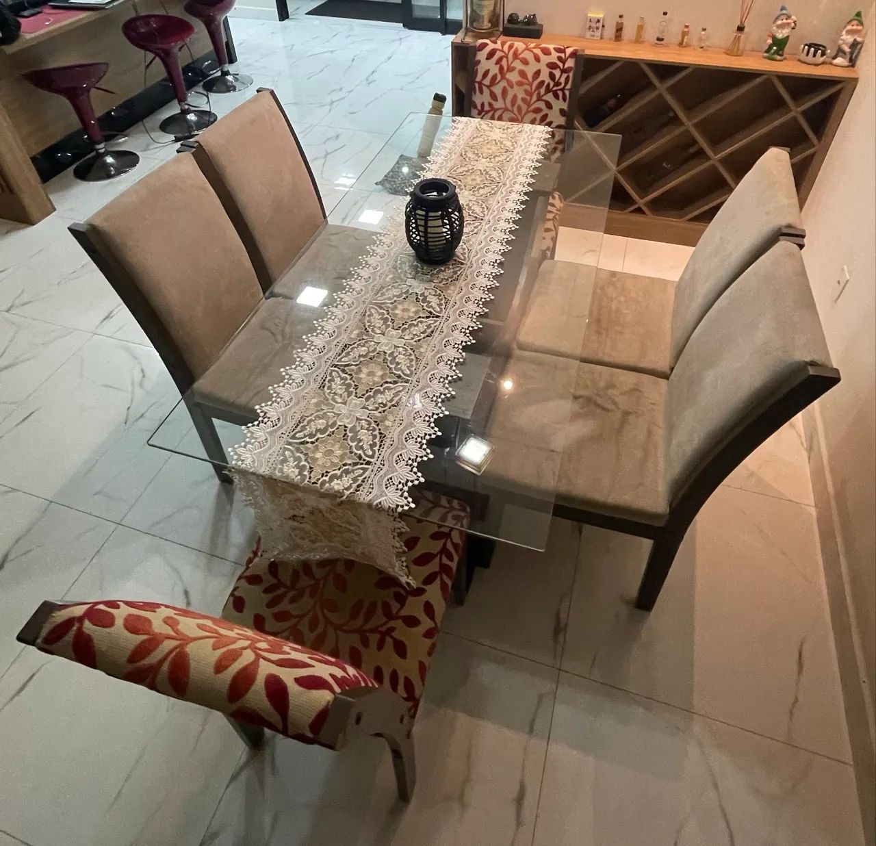 Mesa de vidro com cadeiras 6 lugares - Foto 2