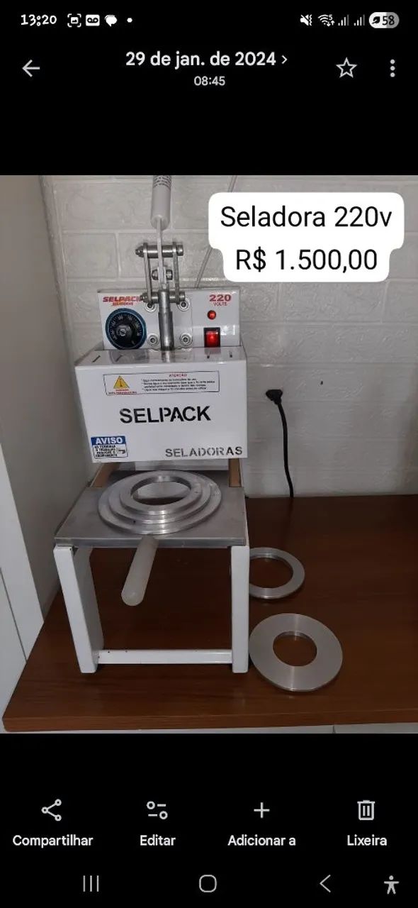 Seladora de copos 220v