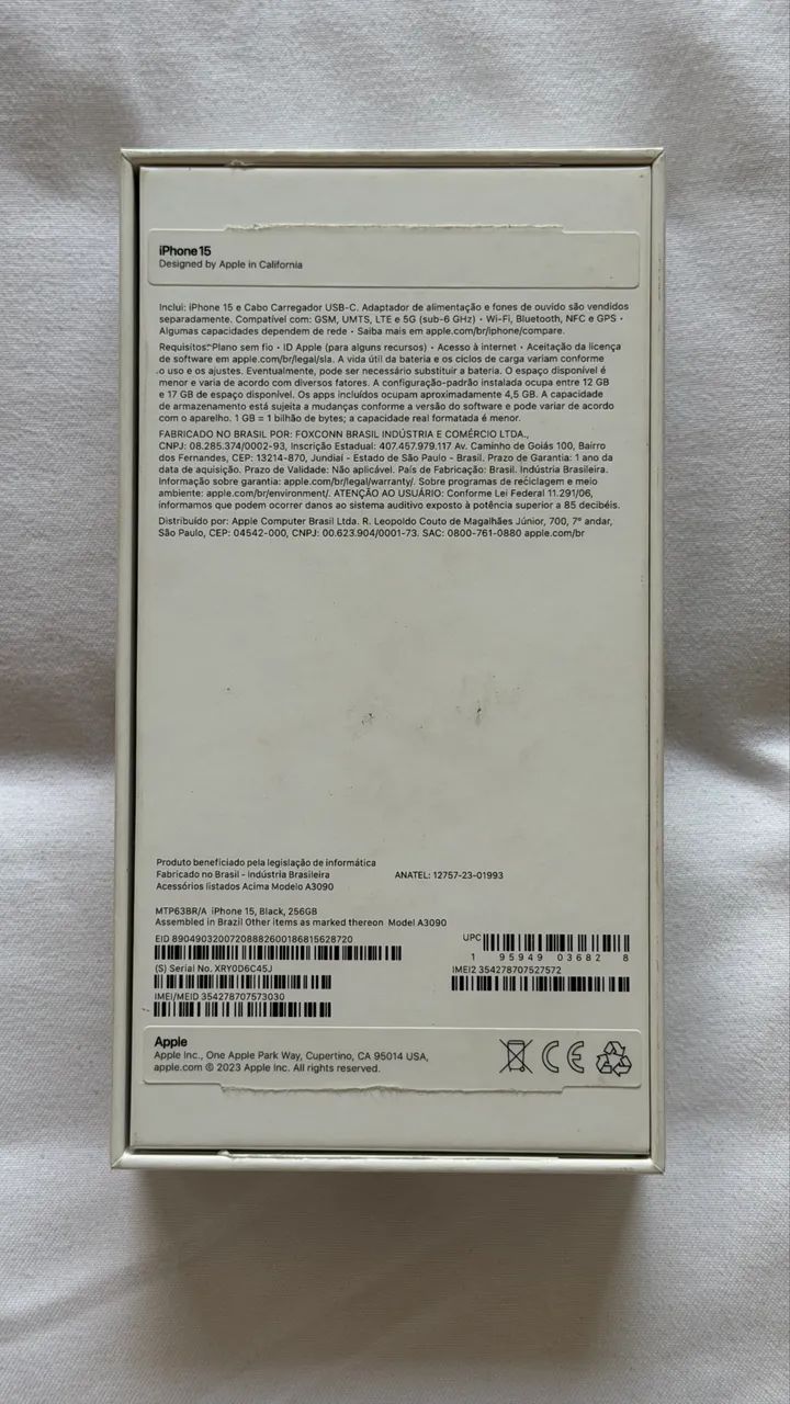 iPhone 15 - 256GB Preto ZERO - Foto 4