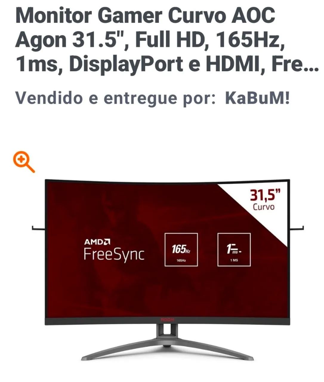  Monitor 32" AGON AG323FCXE - Foto 4