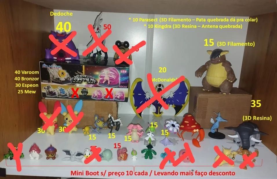 Miniatura Figura brinquedo pokémon diversos - Foto 3