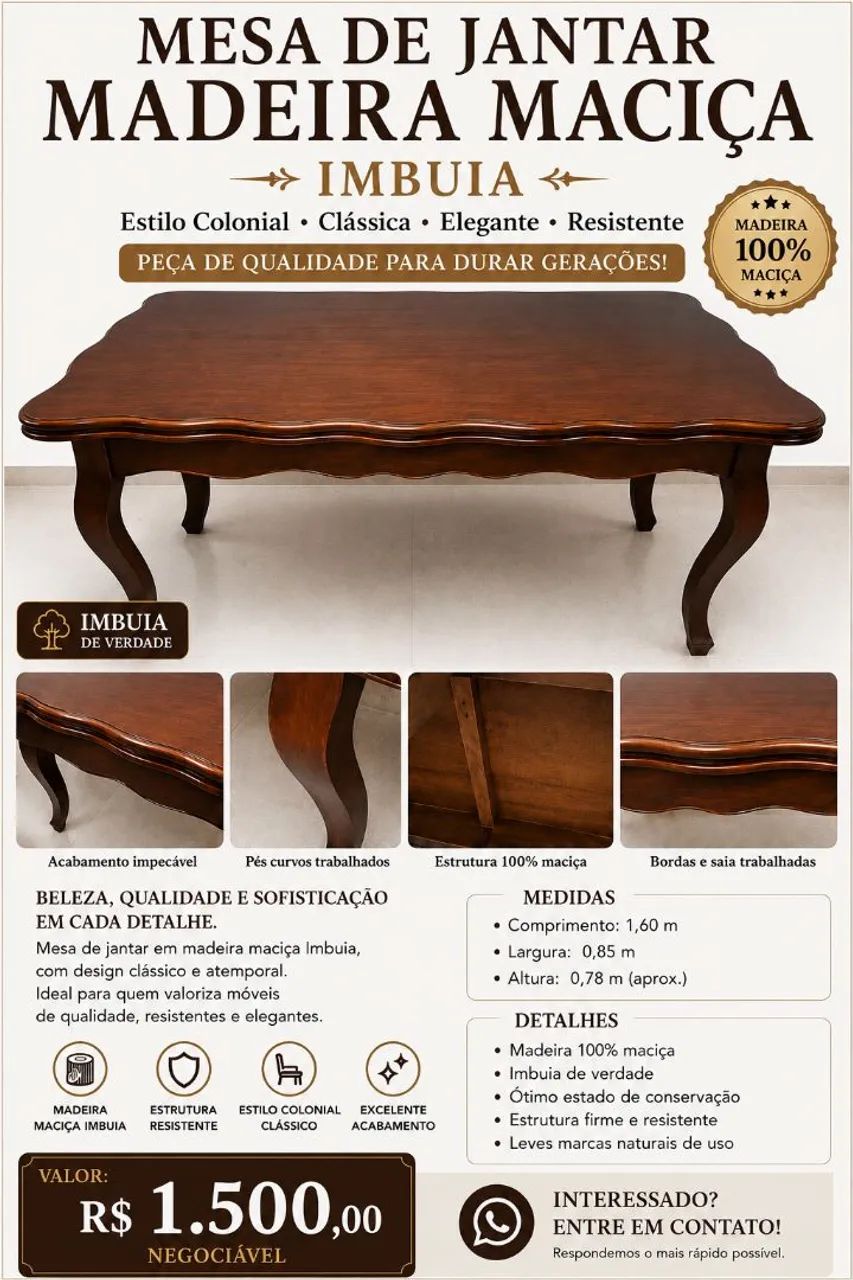 Mesa de madeira 