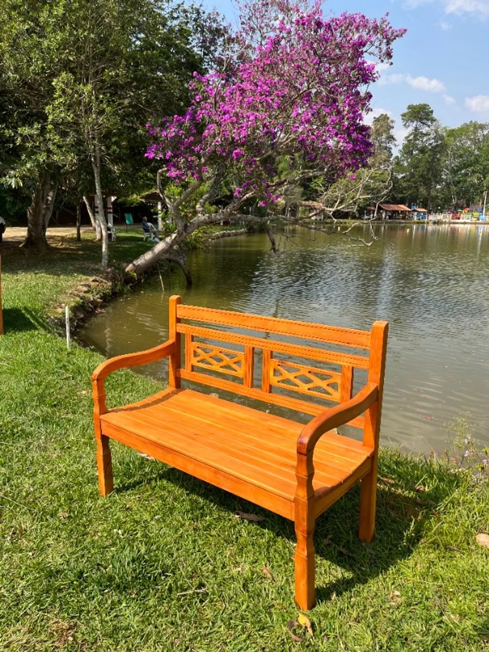 Compartilhar Banco Namoradeira 120cm Madeira Rustica