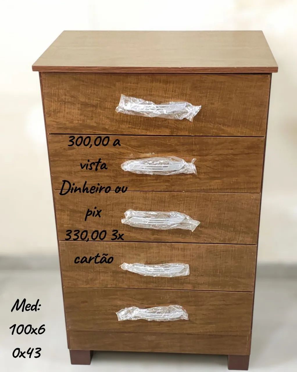 Cômoda 5 gavetas nova
