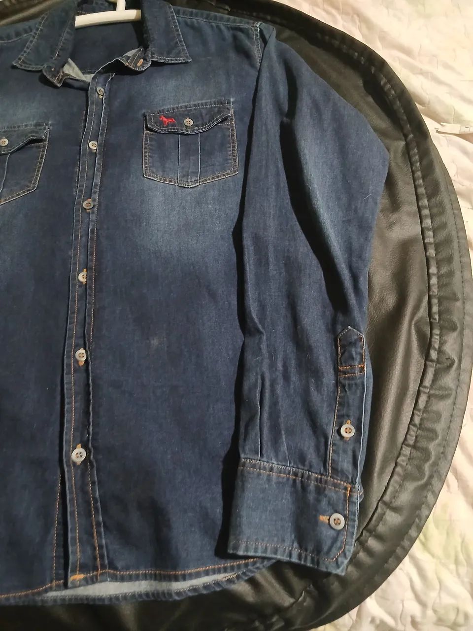 Camisa Jeans Revanche Original Slim - Ótimo Estado - Foto 4