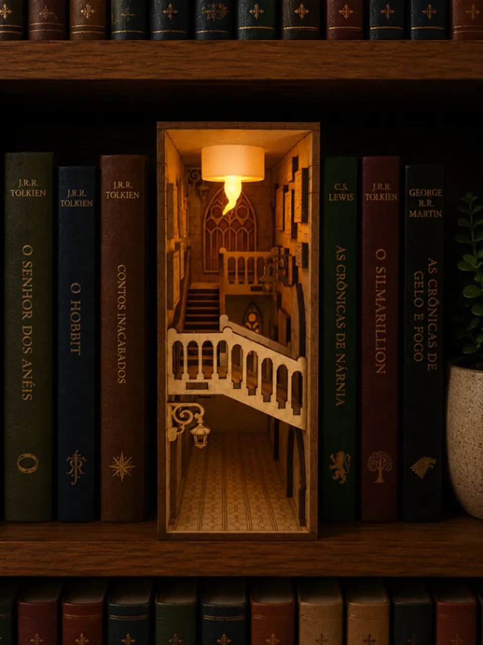 Book Nook Escadas de Hogwarts