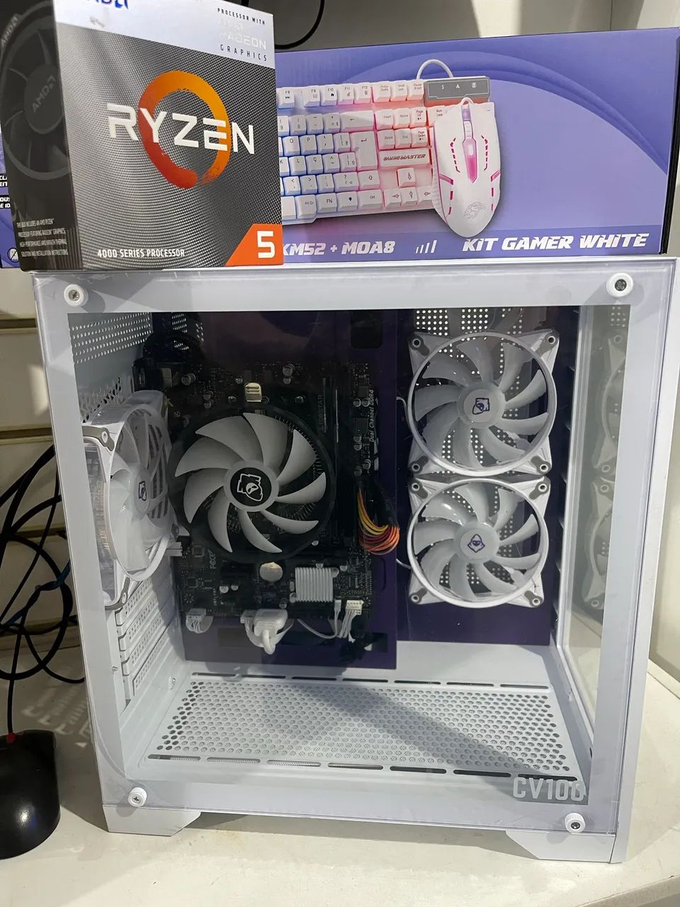 Pc Gamer RYZEN 5 3400g Novo na Caixa  - Foto 4