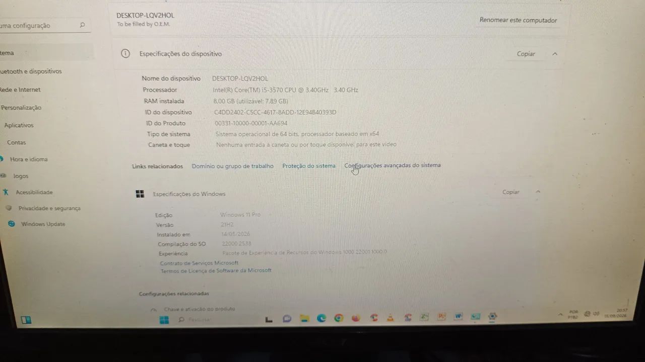 Computadores novos.