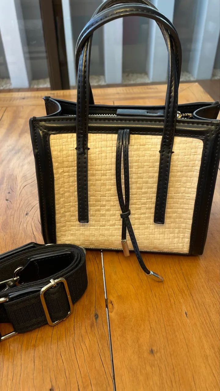 bolsa de palha zara - Foto 4