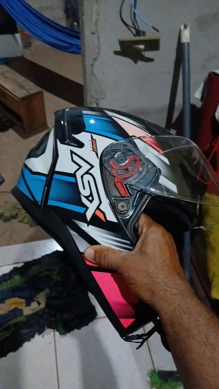 Capacete ASX ja vai com suporte para celular 350 R$ - Foto 4