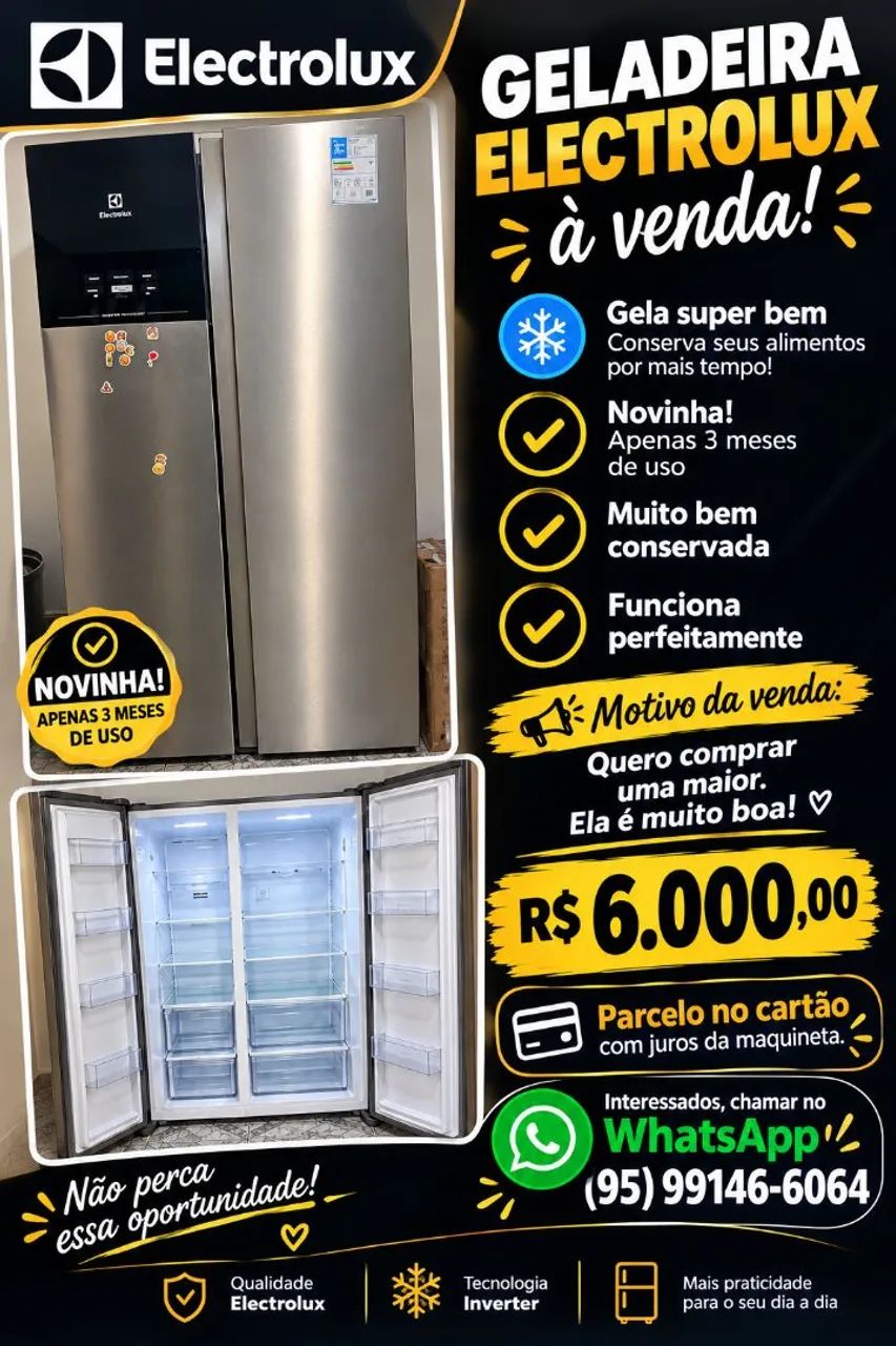 Vendo geladeira seminova