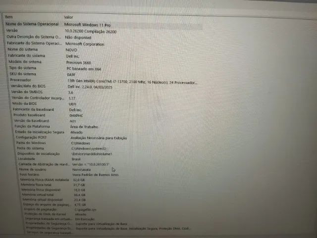 Desktop Computador Dell Precision 3660 Core i7 13ª - 32GB RAM - SSD 1TB - Nvidia T1000 4GB - Foto 4