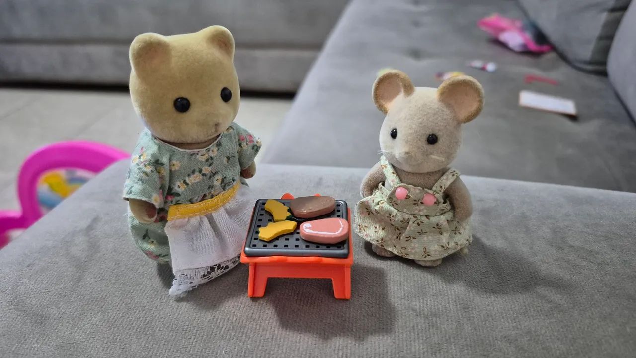 Kit churrasco gatcha compatível com sylvanian 