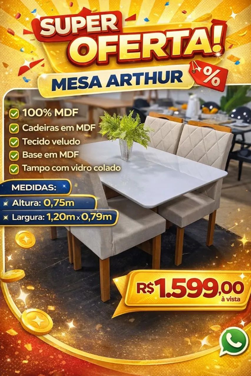 Mesa 4 cadeiras - Foto 3