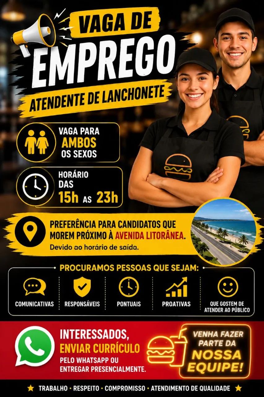 ATENDENTE DE LANCHONETE 
