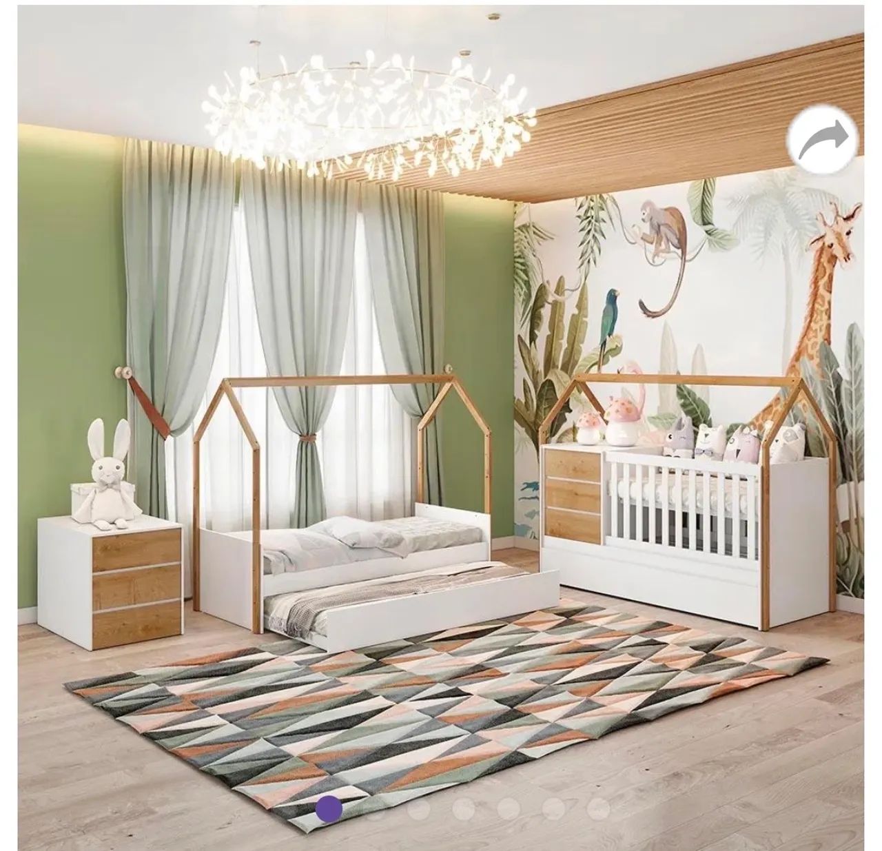 Berço vira cama 