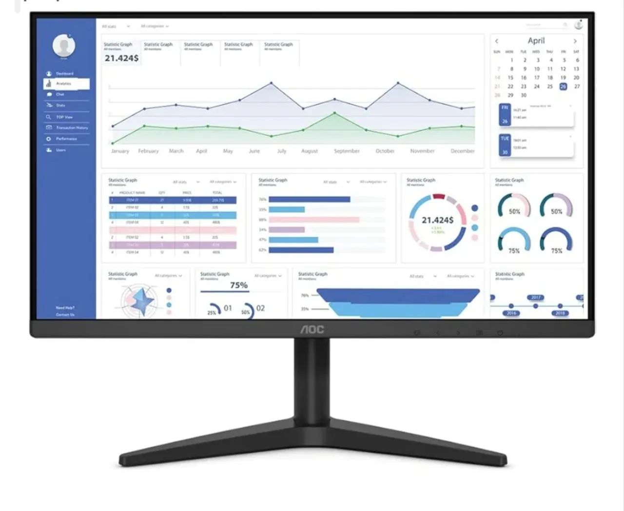Monitor AOC 21.5" (22B1WG5) Para Pc - Foto 2